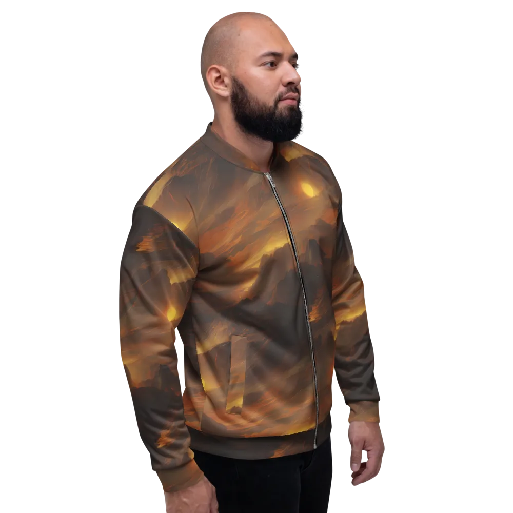 Sunset Shores on Bomber Jacket — Right