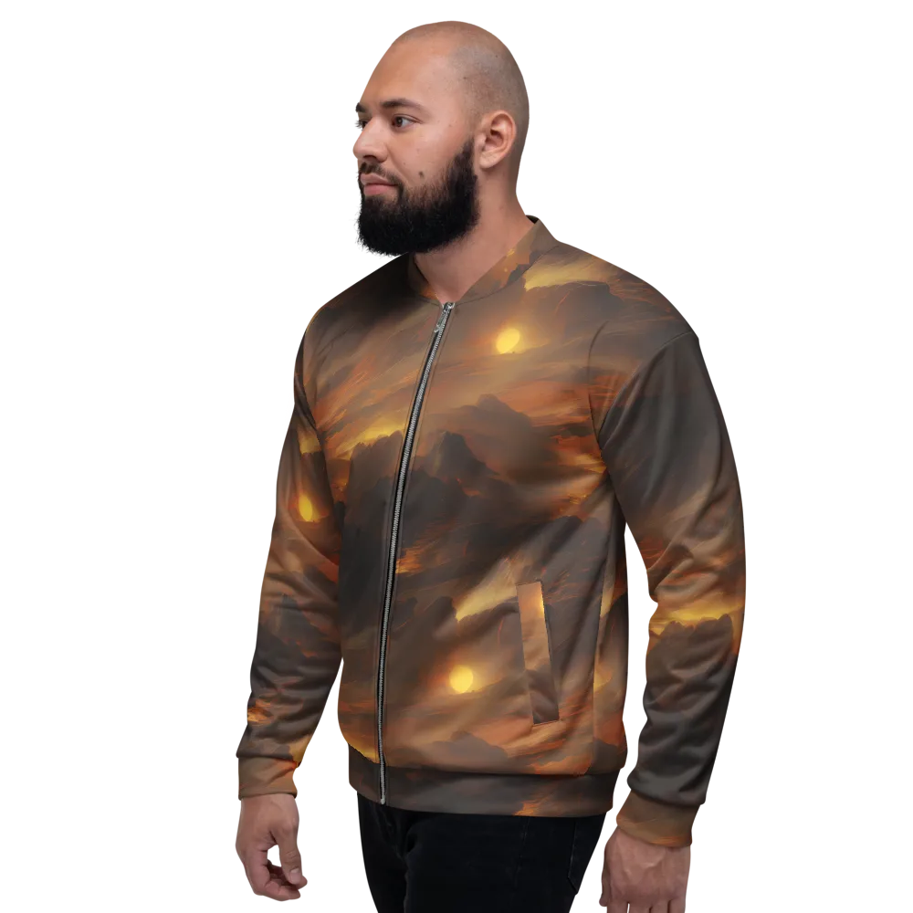 Sunset Shores on Bomber Jacket — Left