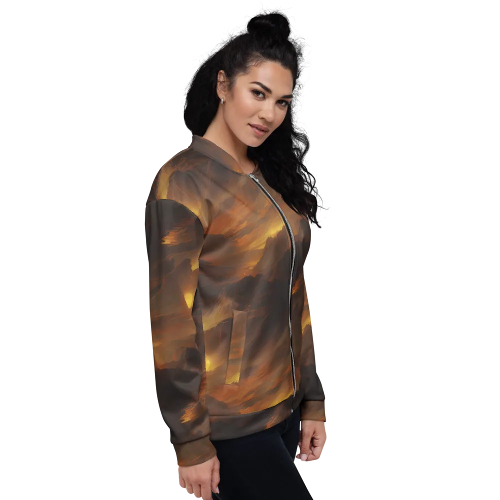Sunset Shores on Bomber Jacket — Right