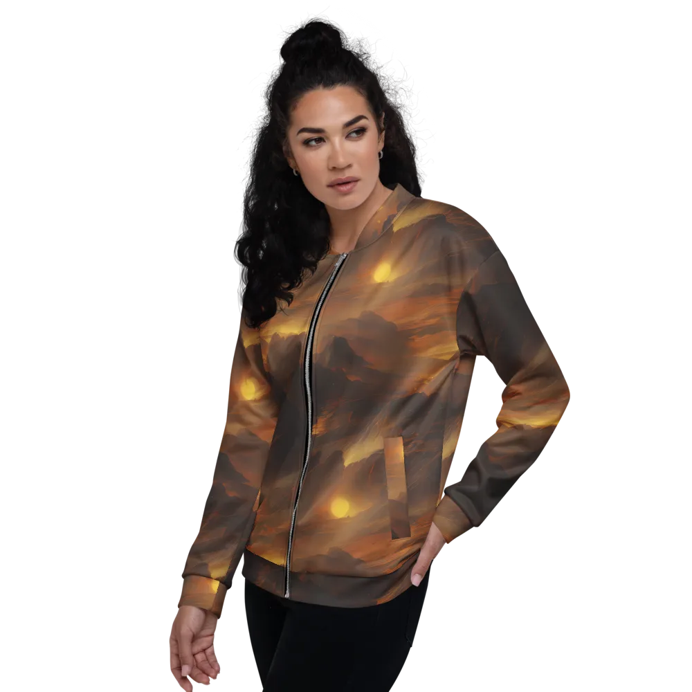 Sunset Shores on Bomber Jacket — Left