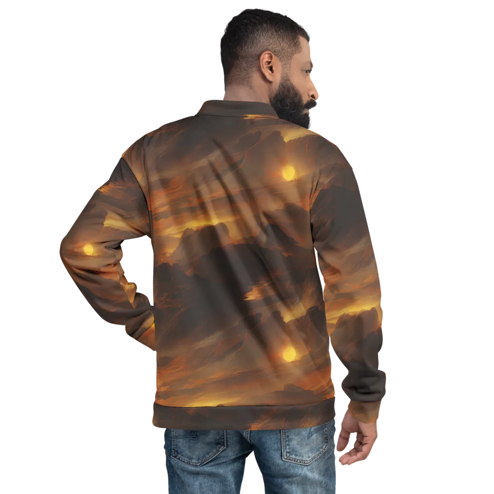 Sunset Shores on Bomber Jacket — Back
