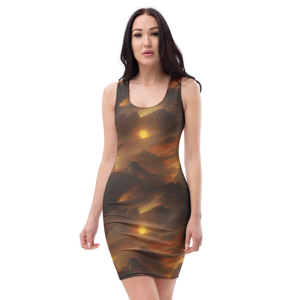 Sunset Shores on Bodycon Dress — Front