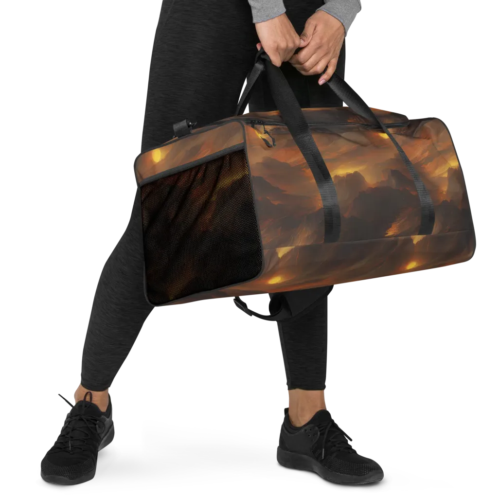 Sunset Shores on Duffle Bag — Right Front