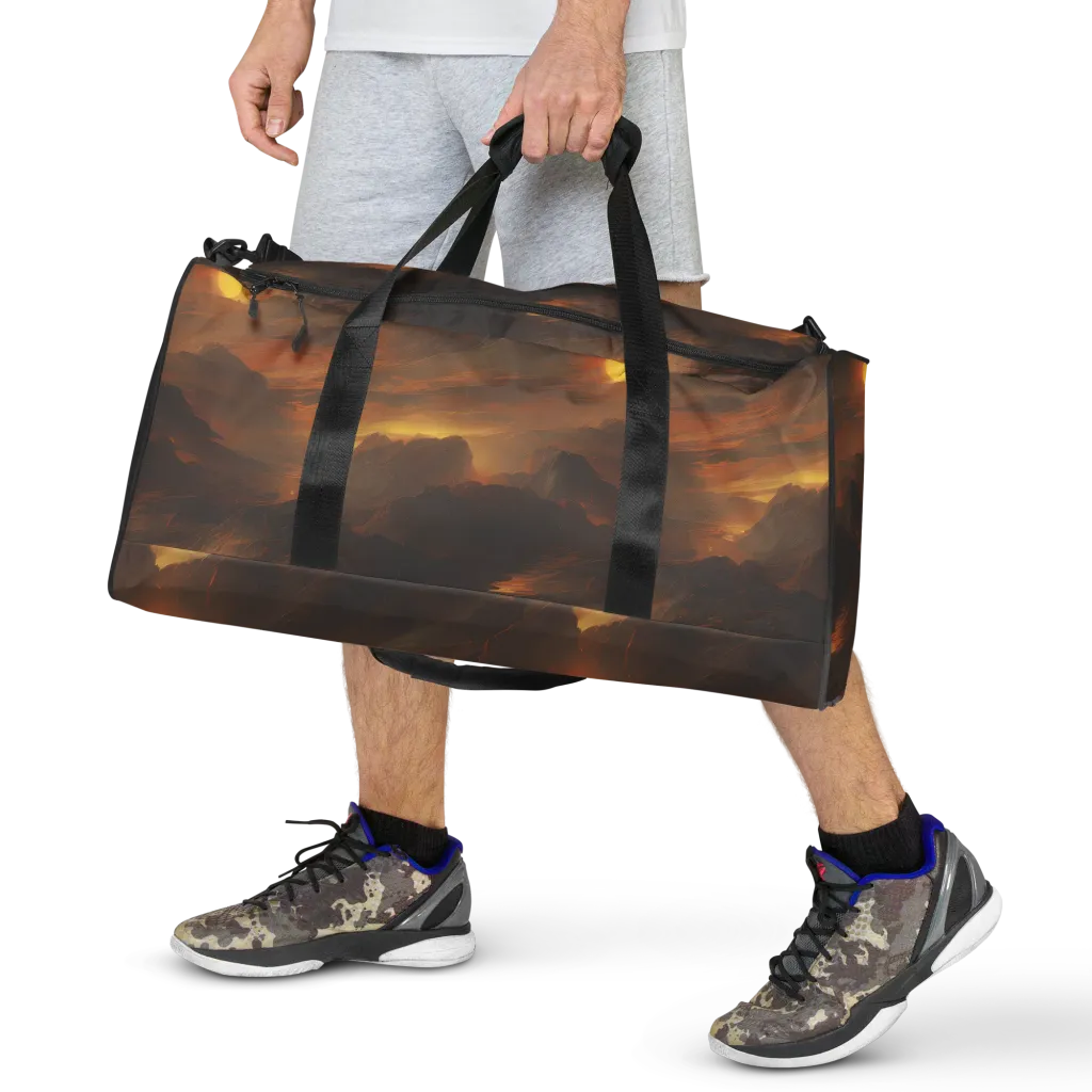 Sunset Shores on Duffle Bag — Front