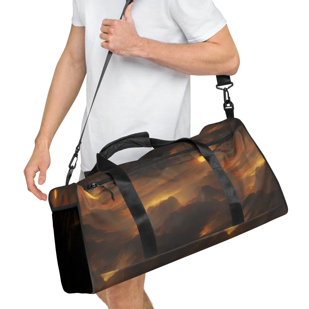 Sunset Shores on Duffle Bag — Right Front