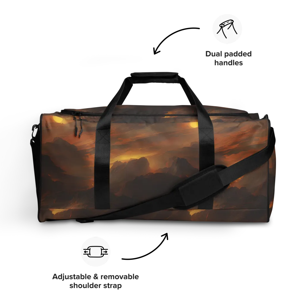 Sunset Shores on Duffle Bag — Front