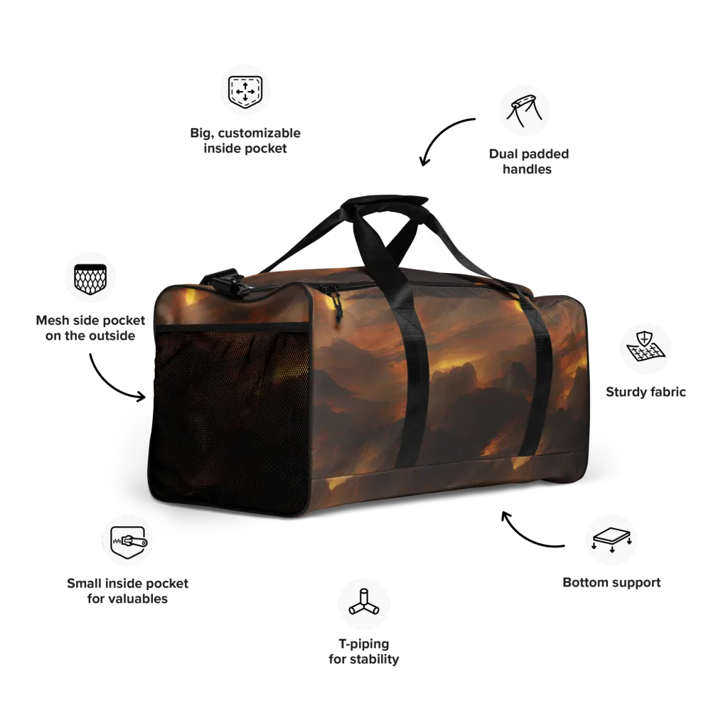 Sunset Shores on Duffle Bag — Right Front