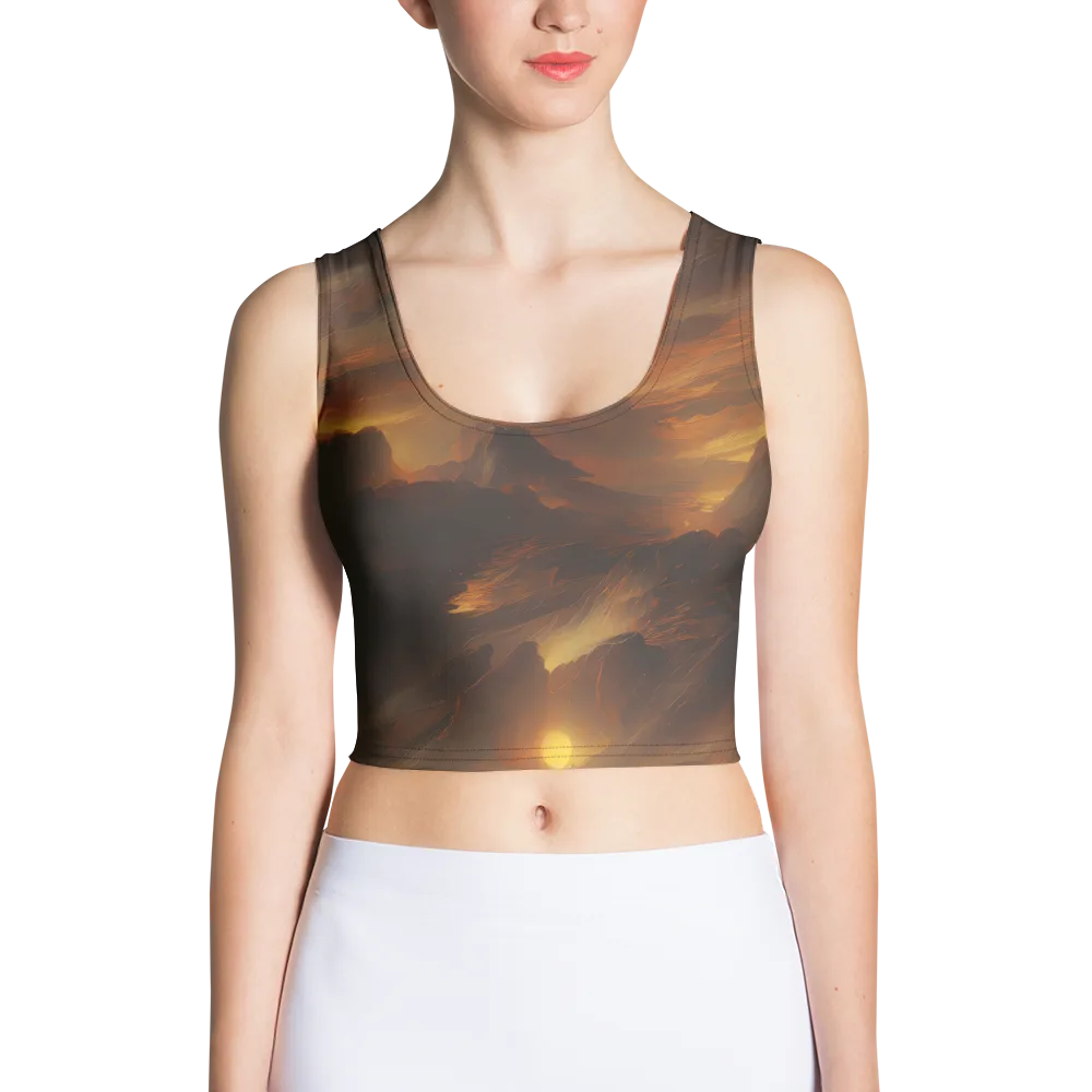 Sunset Shores on Crop Top — Front