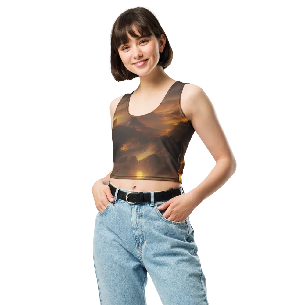 Sunset Shores on Crop Top — Front
