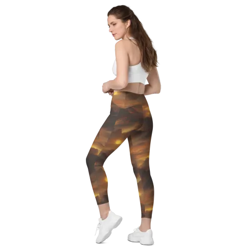 Sunset Shores on a Leggings with Pockets