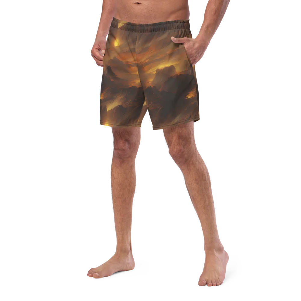 Sunset Shores on Swim Trunks — Left Front