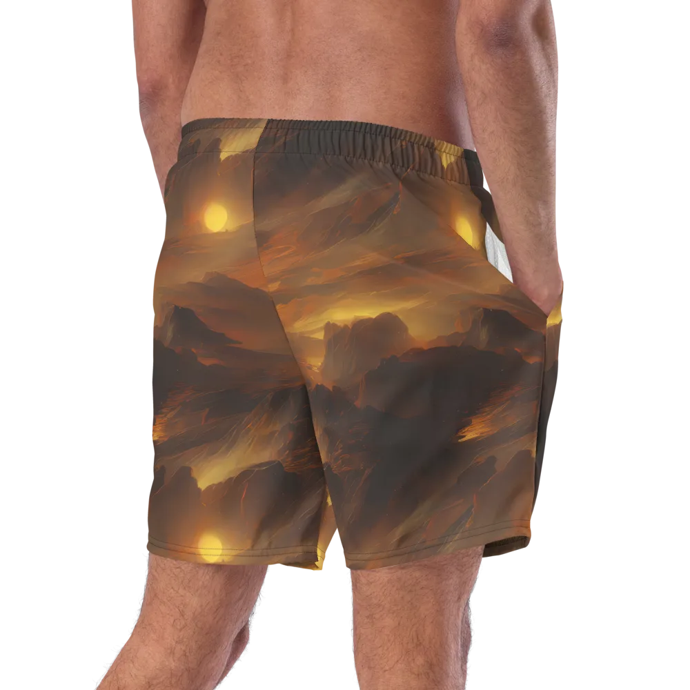 Sunset Shores on Swim Trunks — Right Back