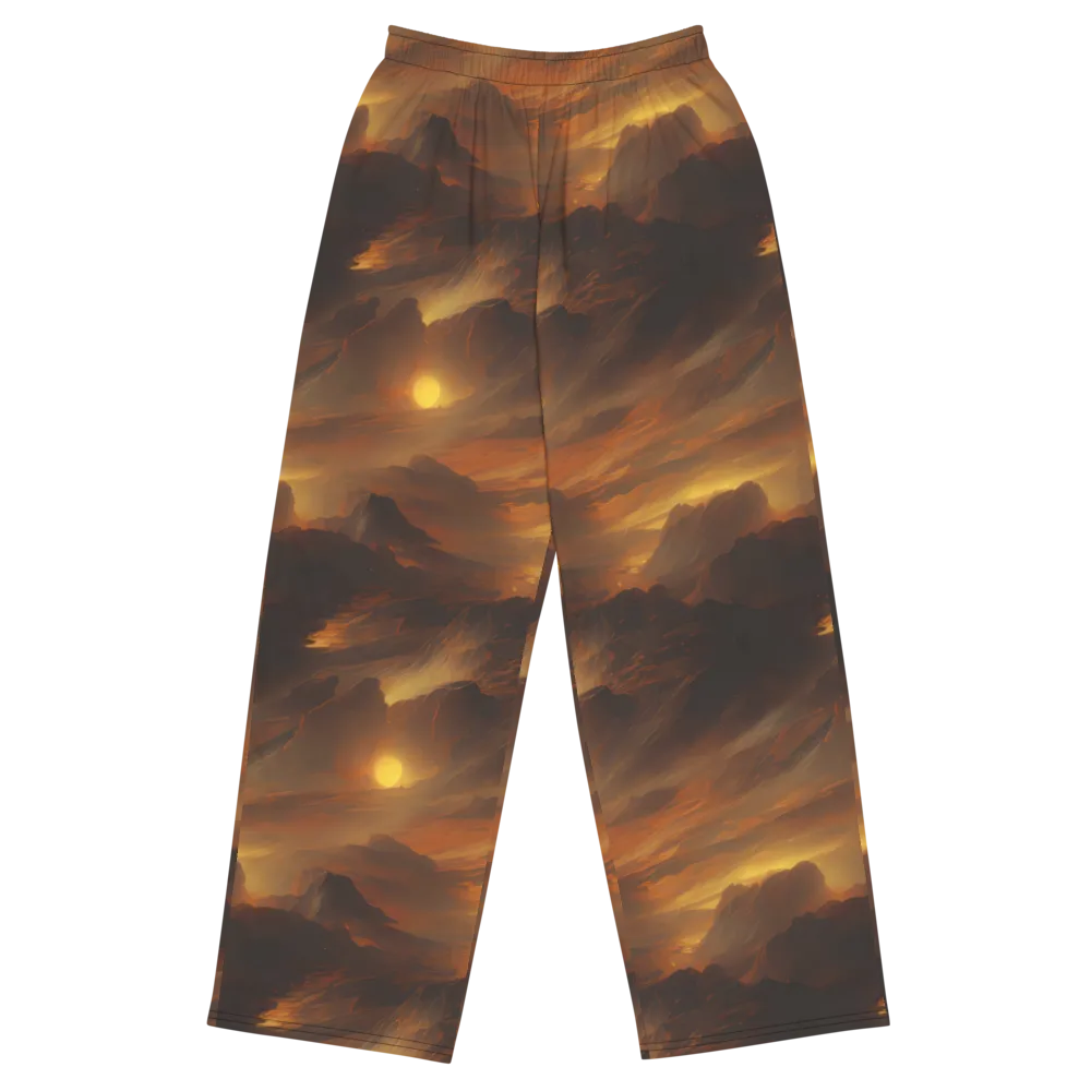 Sunset Shores on Wide-Leg Pants — Front