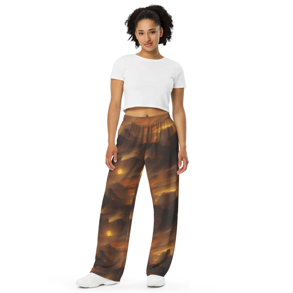 Sunset Shores on Wide-Leg Pants — Front