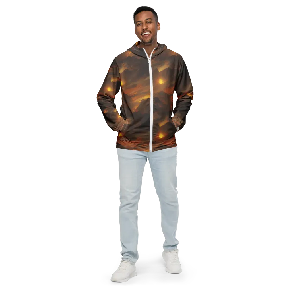 Sunset Shores on Men's Windbreaker — Front