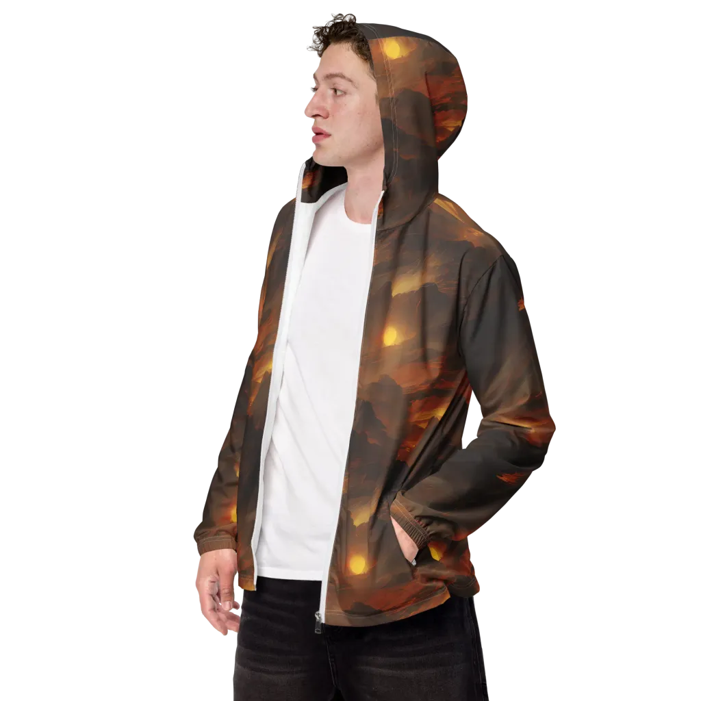 Sunset Shores on Men's Windbreaker — Left Front