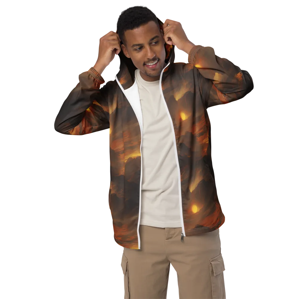 Sunset Shores on Men's Windbreaker — Front