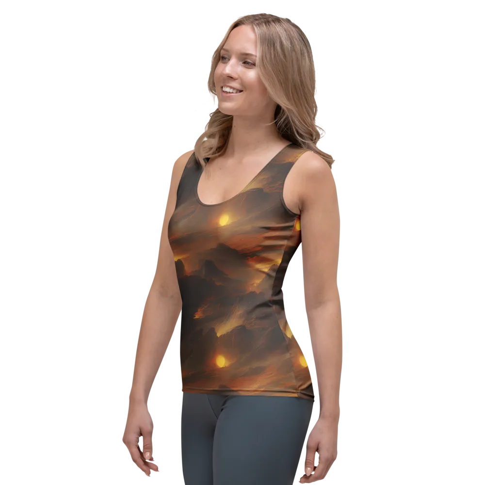 Sunset Shores on Women's Tank Top — Left Front