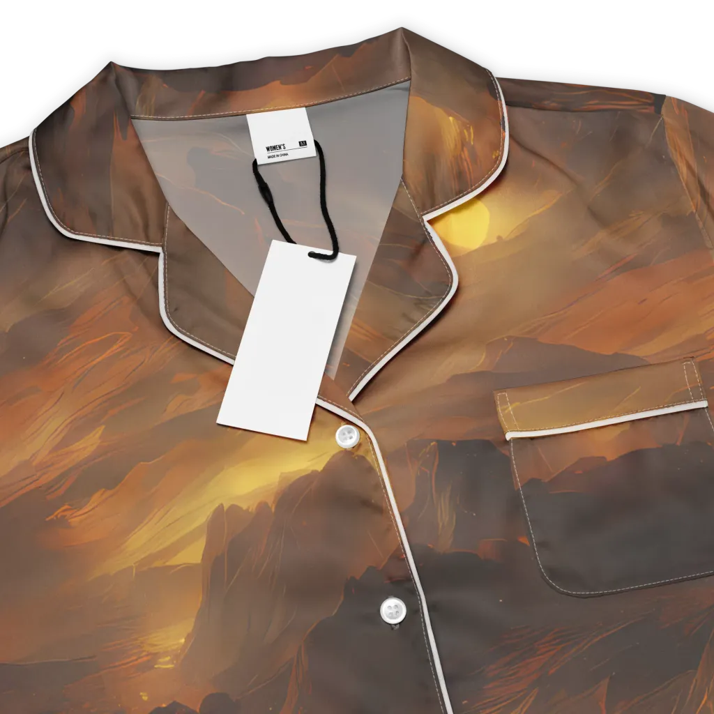 Sunset Shores on Women's Short Sleeve Pajama Top — Product details
