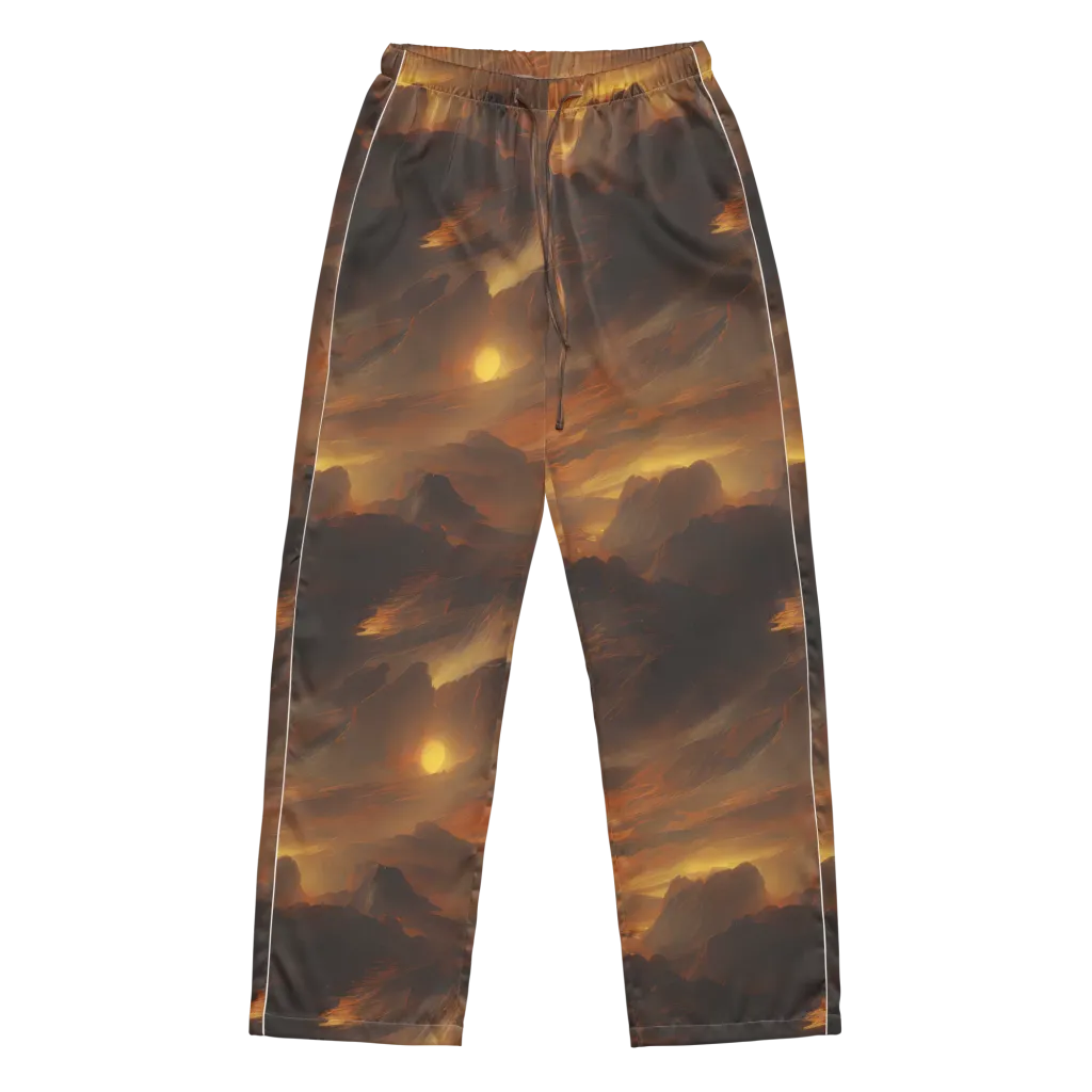 Sunset Shores on Women's Pajama Pants — Front
