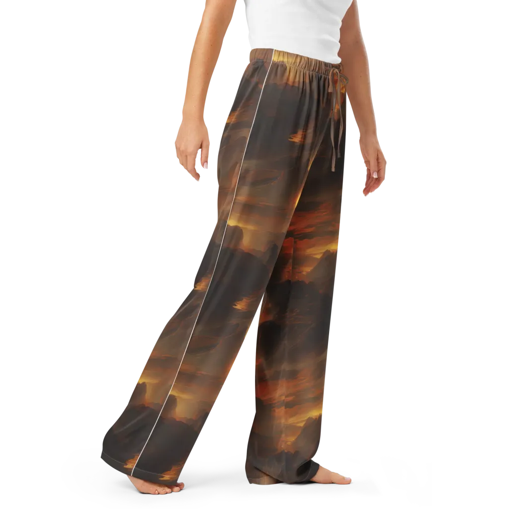 Sunset Shores on Women's Pajama Pants — Right Front