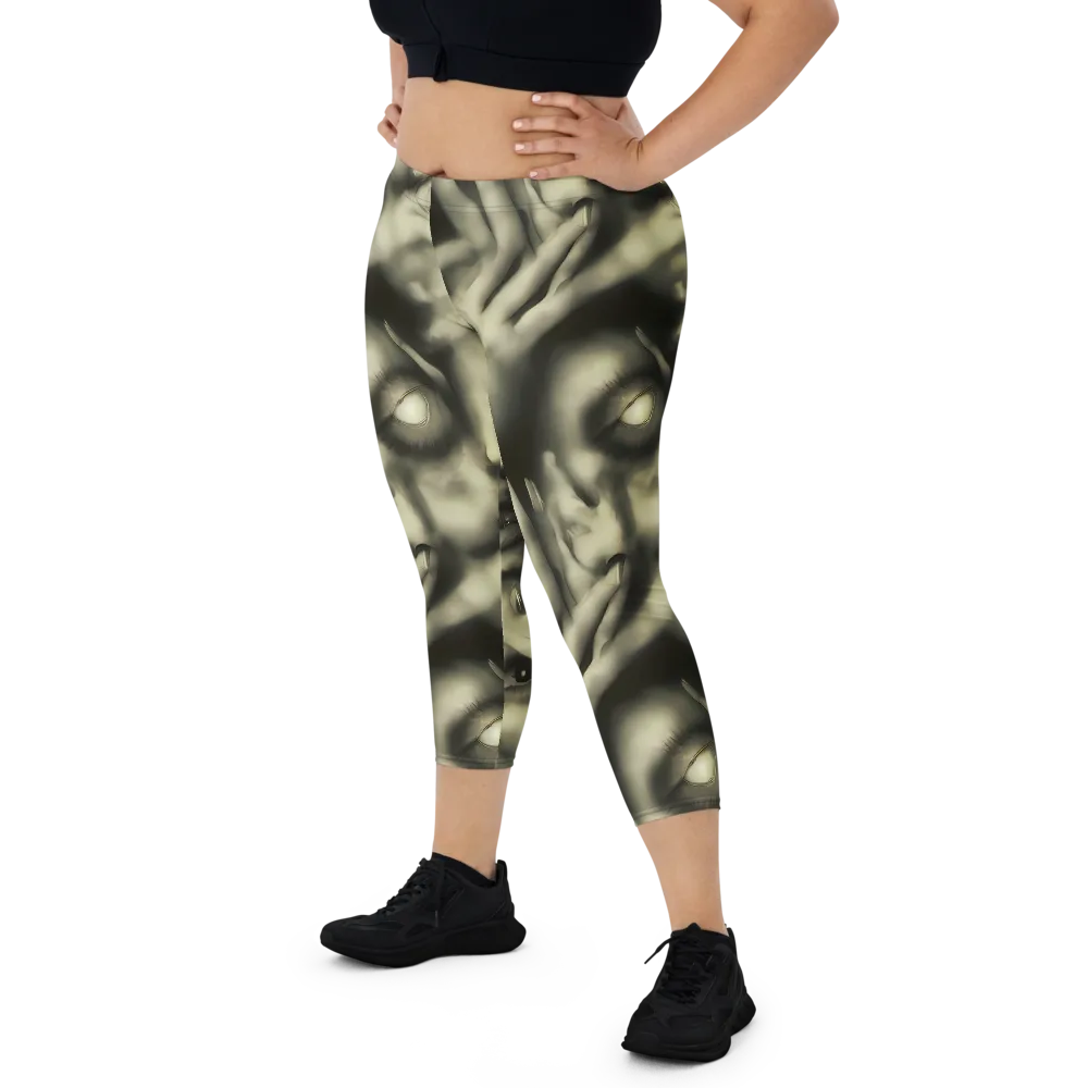 Newtonian Whisper on Capri Leggings — Front