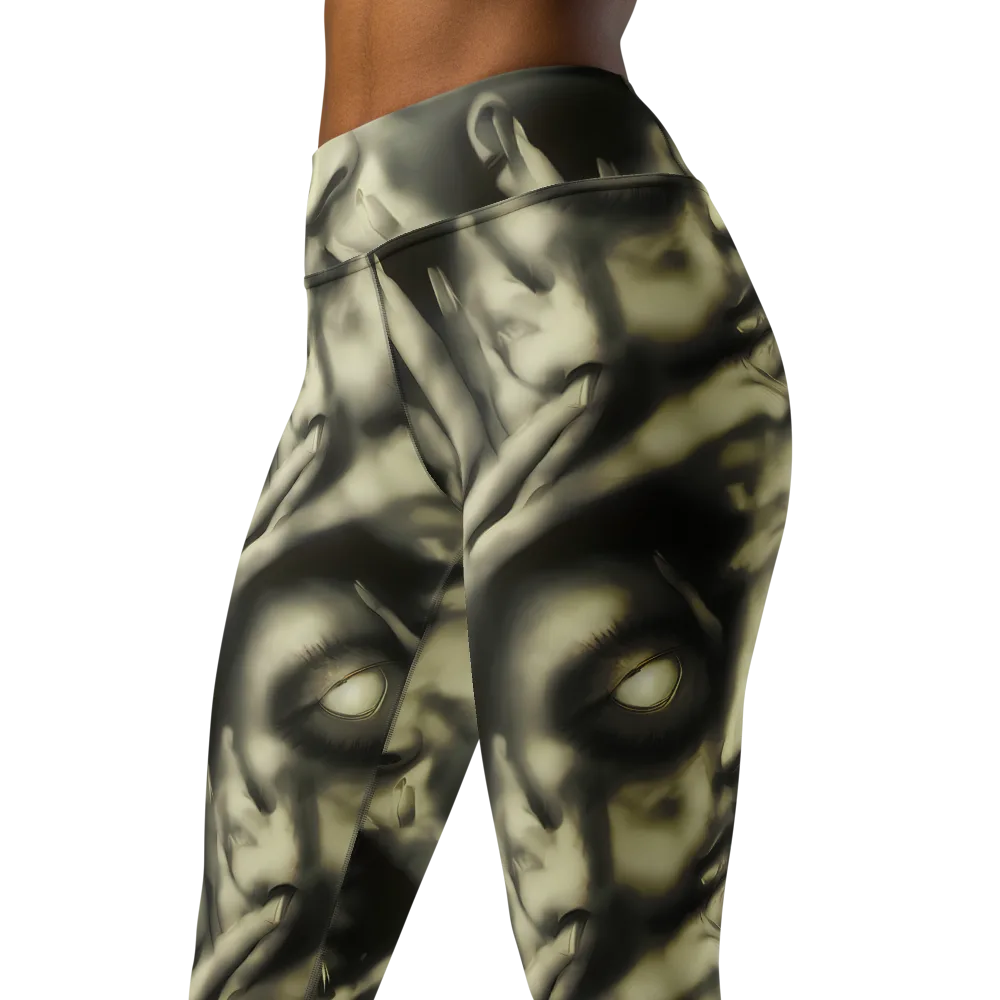 Newtonian Whisper on Yoga Leggings — Left Front
