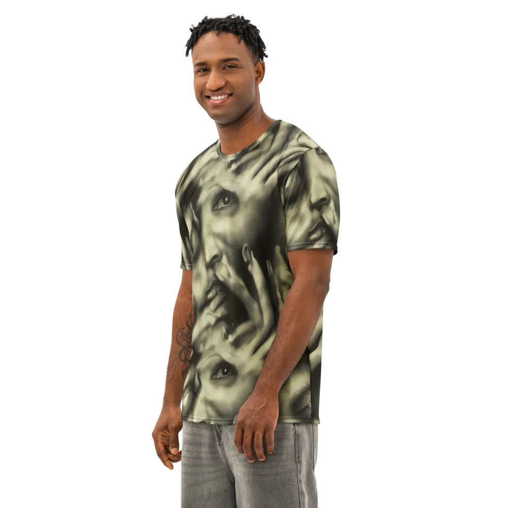 Newtonian Whisper on Men's Cotton Crew Neck T-Shirt — Left Front