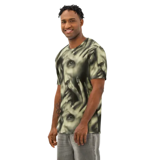 Newtonian Whisper on a Men's Cotton Crew Neck T-Shirt