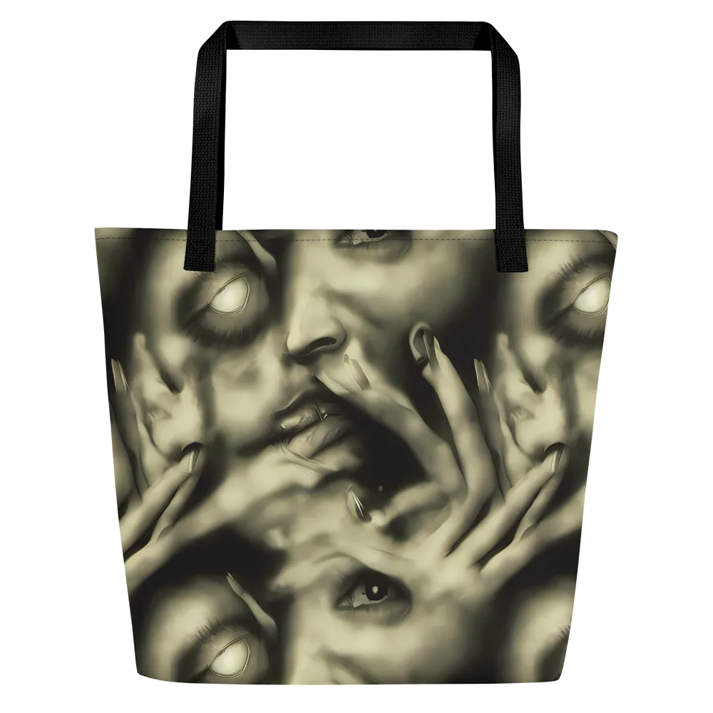 Newtonian Whisper on Large Tote Bag W/ Pocket — Front
