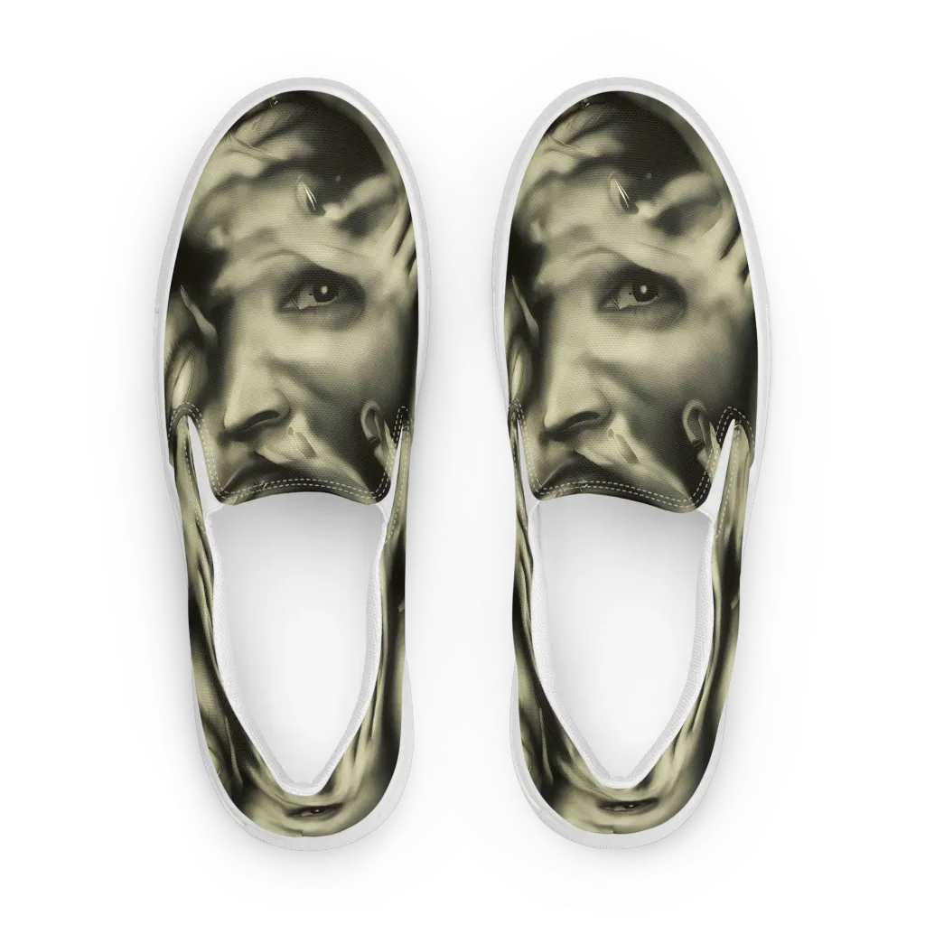 Newtonian Whisper on Women's Slip-On Canvas Shoes — Front