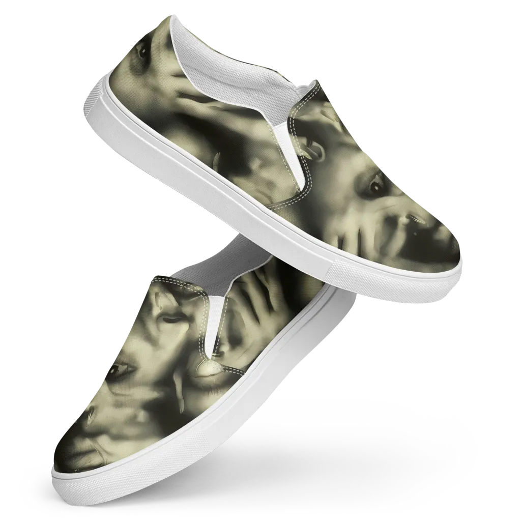 Newtonian Whisper on Women's Slip-On Canvas Shoes — Front