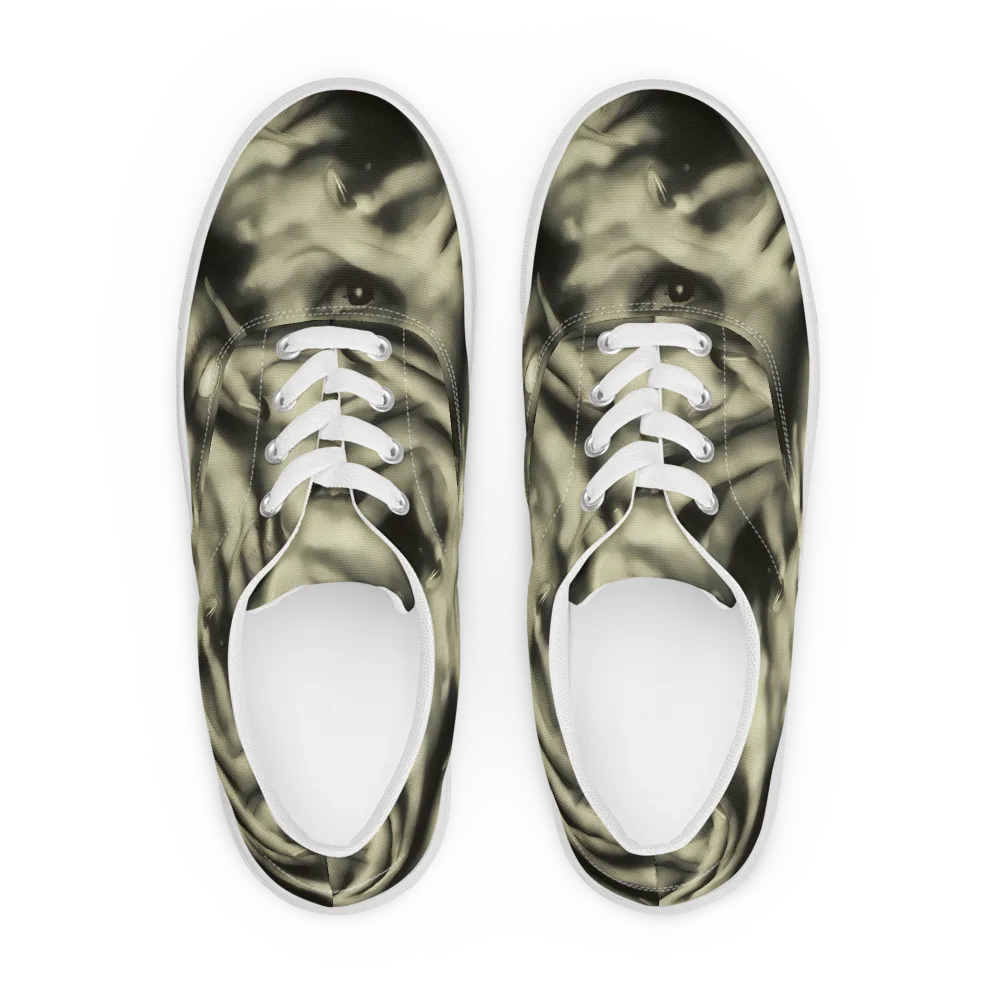Newtonian Whisper on Men's Lace-Up Canvas Shoes — Front