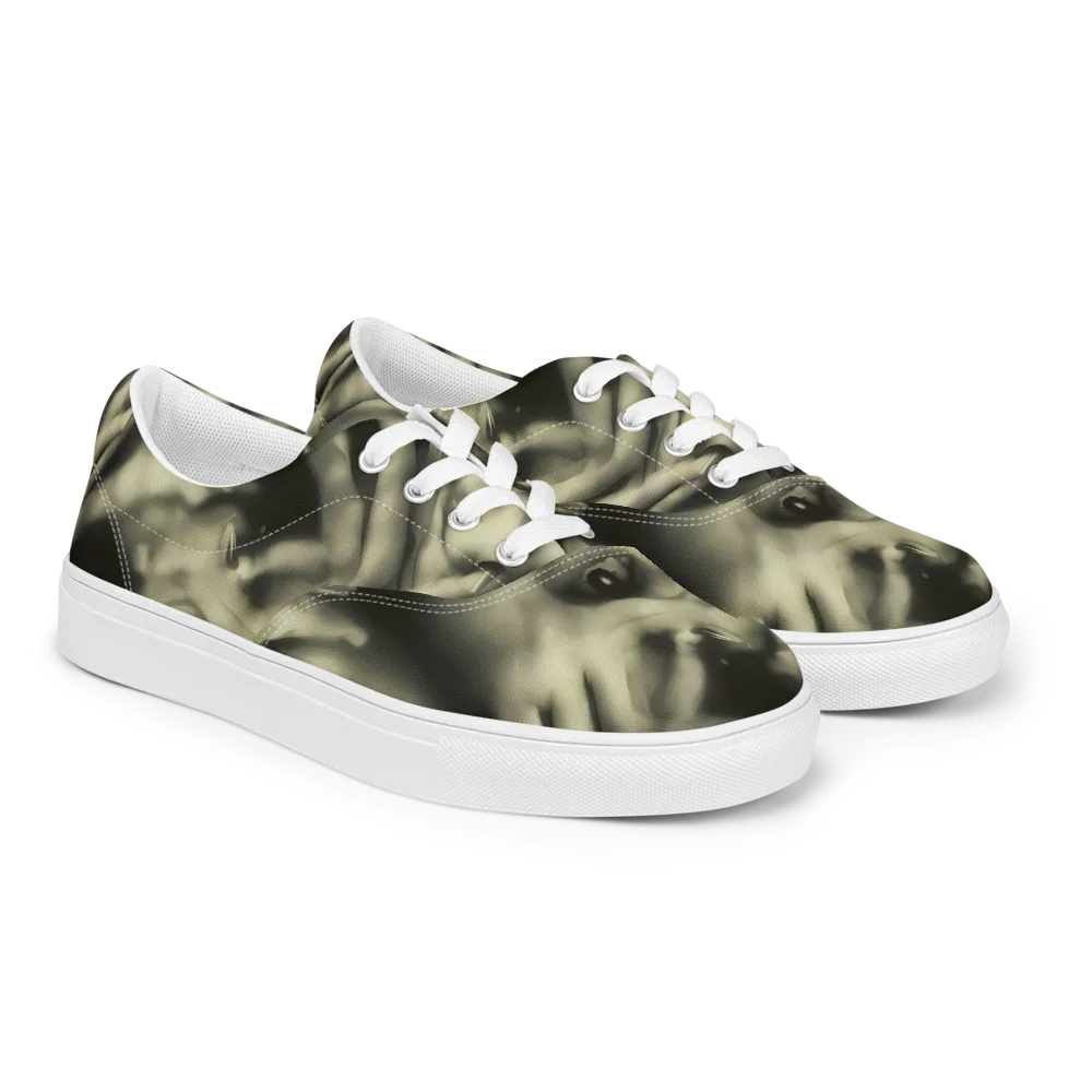 Newtonian Whisper on Men's Lace-Up Canvas Shoes — Right Front