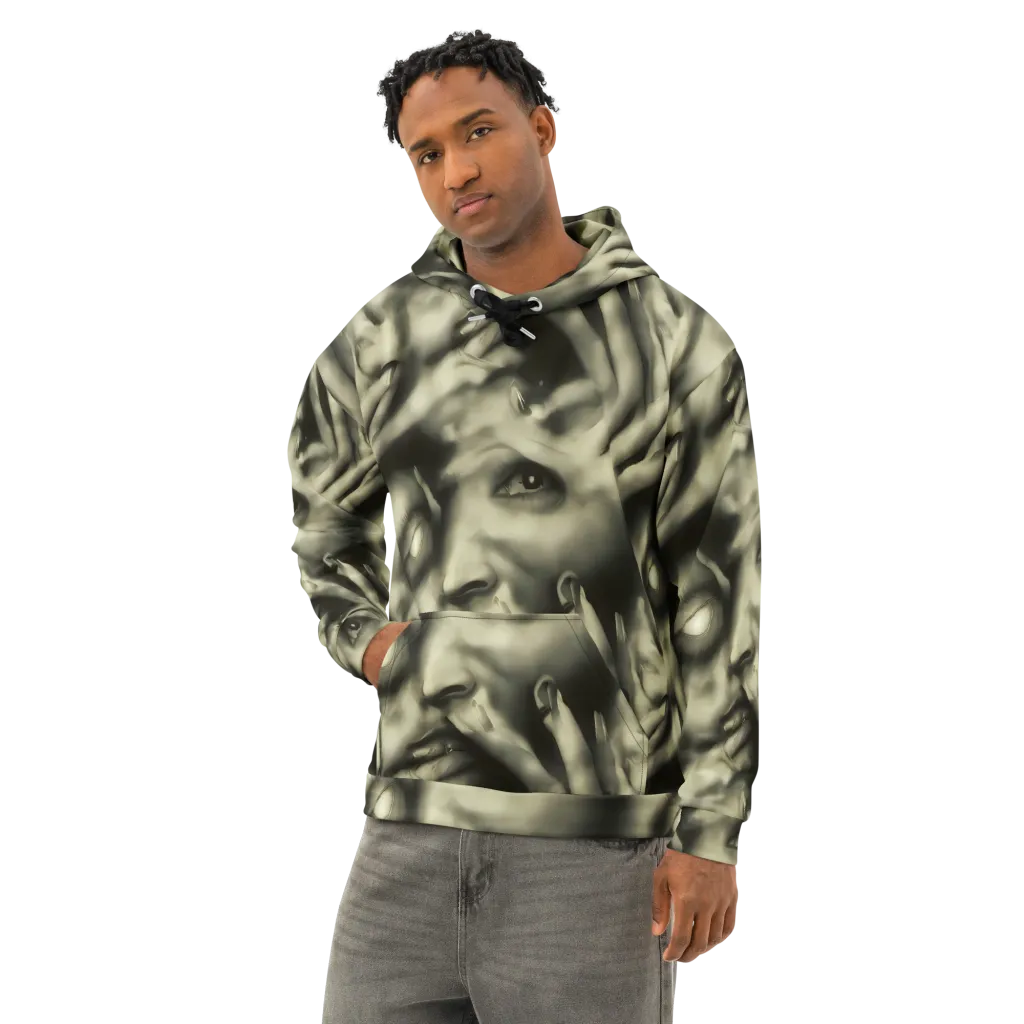 Newtonian Whisper on Cotton Hoodie — Left Front