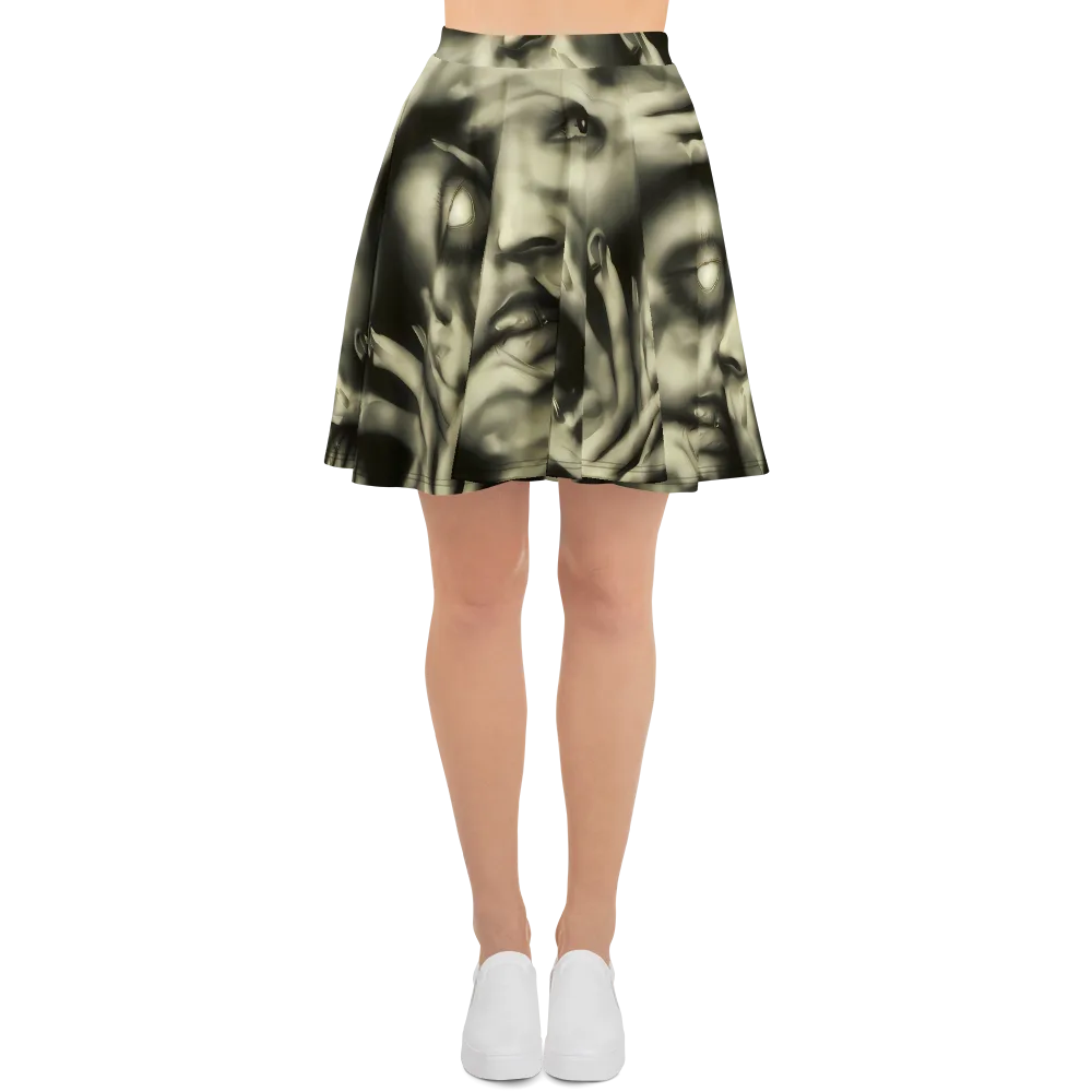 Newtonian Whisper on Skater Skirt — Front