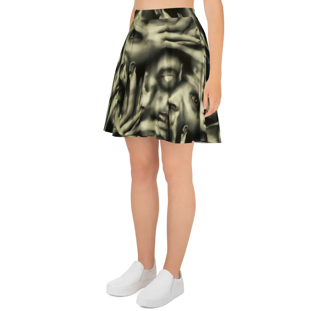 Newtonian Whisper on Skater Skirt — Left
