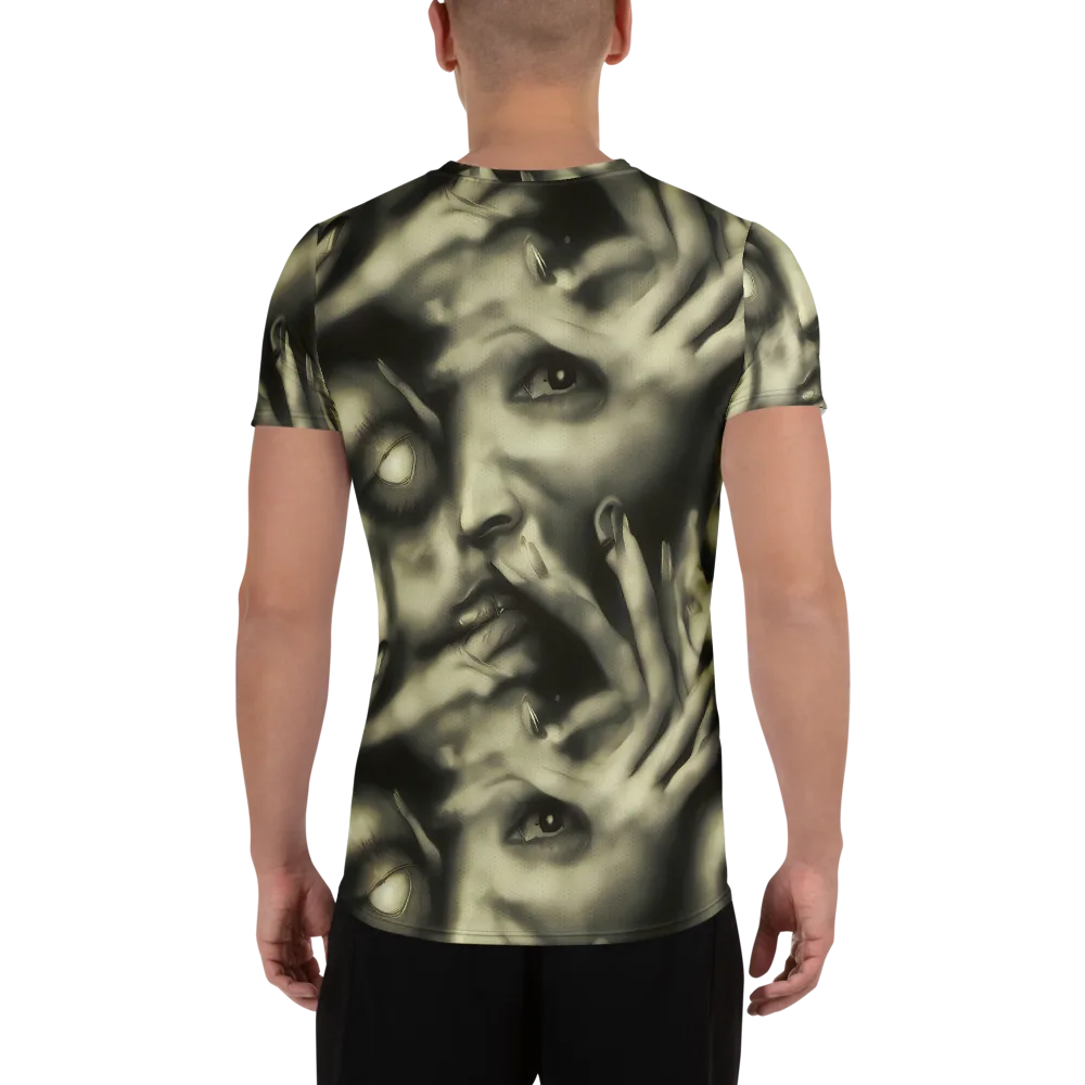 Newtonian Whisper on Men's Athletic T-Shirt — Back