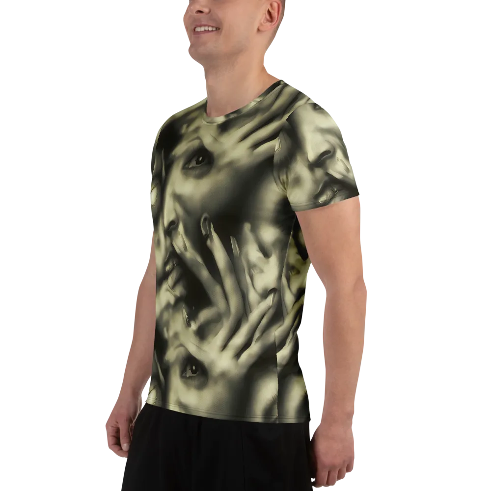 Newtonian Whisper on Men's Athletic T-Shirt — Left