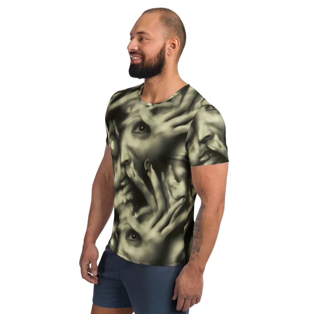 Newtonian Whisper on Men's Athletic T-Shirt — Left