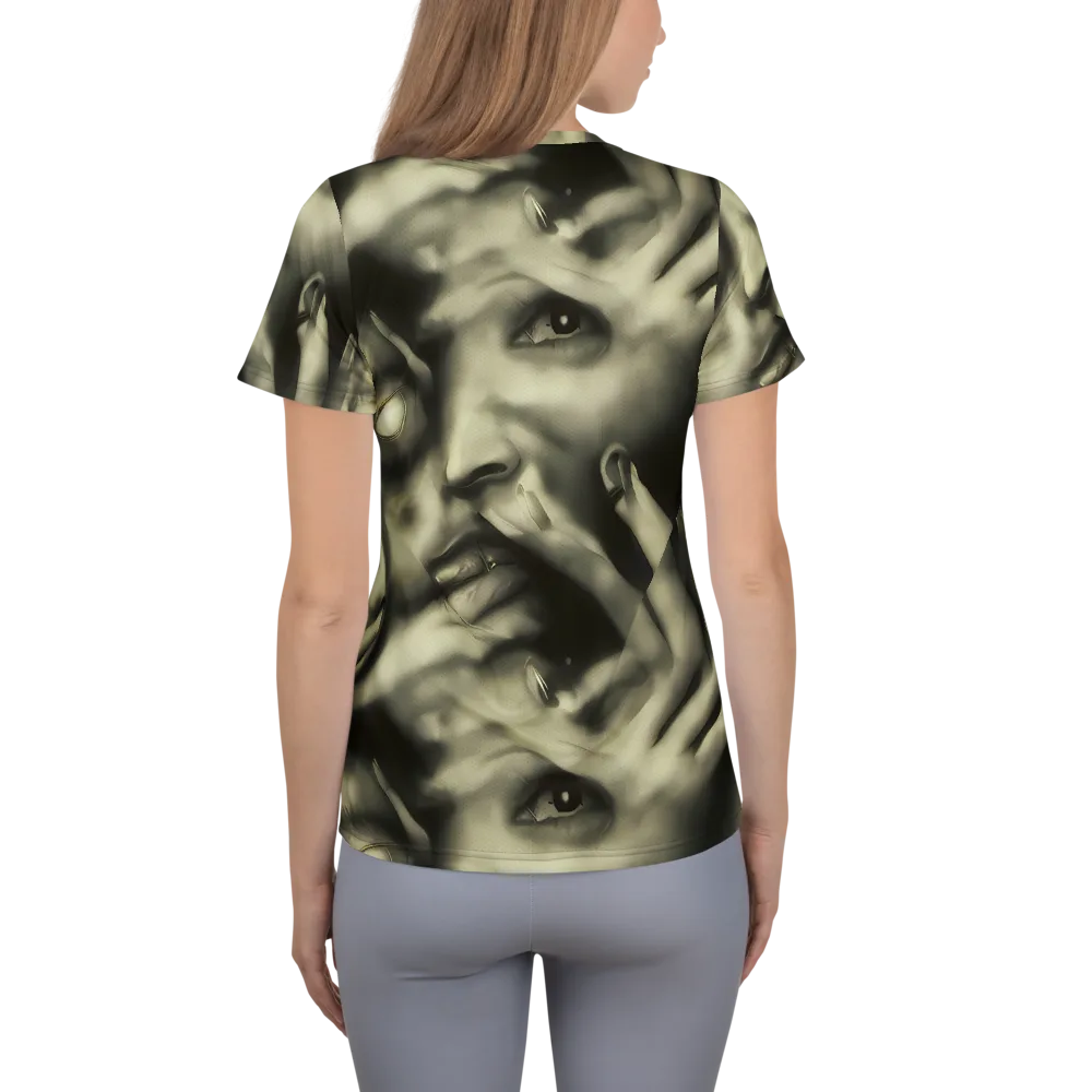 Newtonian Whisper on Women's Athletic T-Shirt — Back