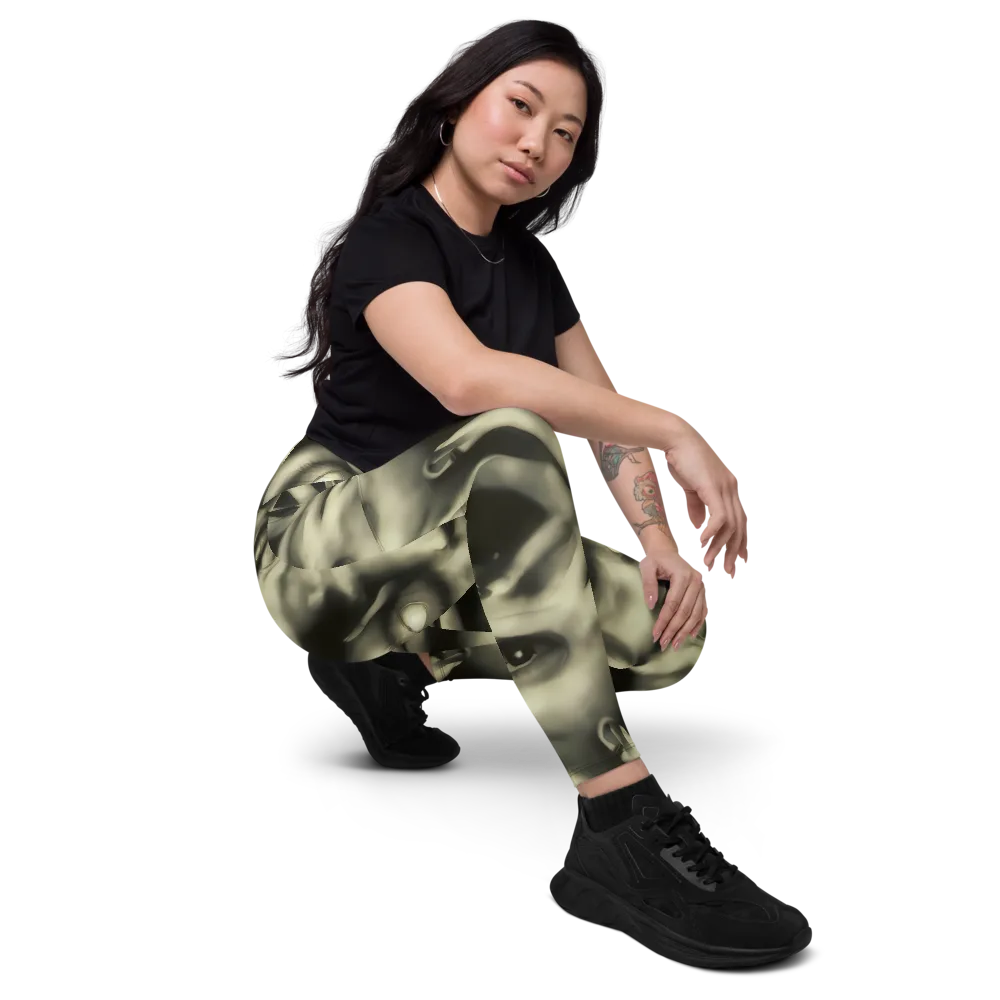 Newtonian Whisper on Leggings with Pockets — Right Front