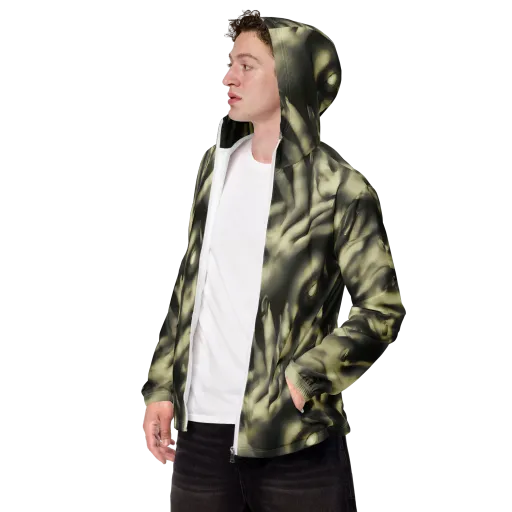 Newtonian Whisper on a Men's Windbreaker
