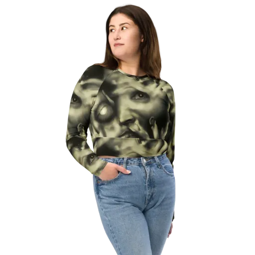 Newtonian Whisper on a Long Sleeve Crop Top