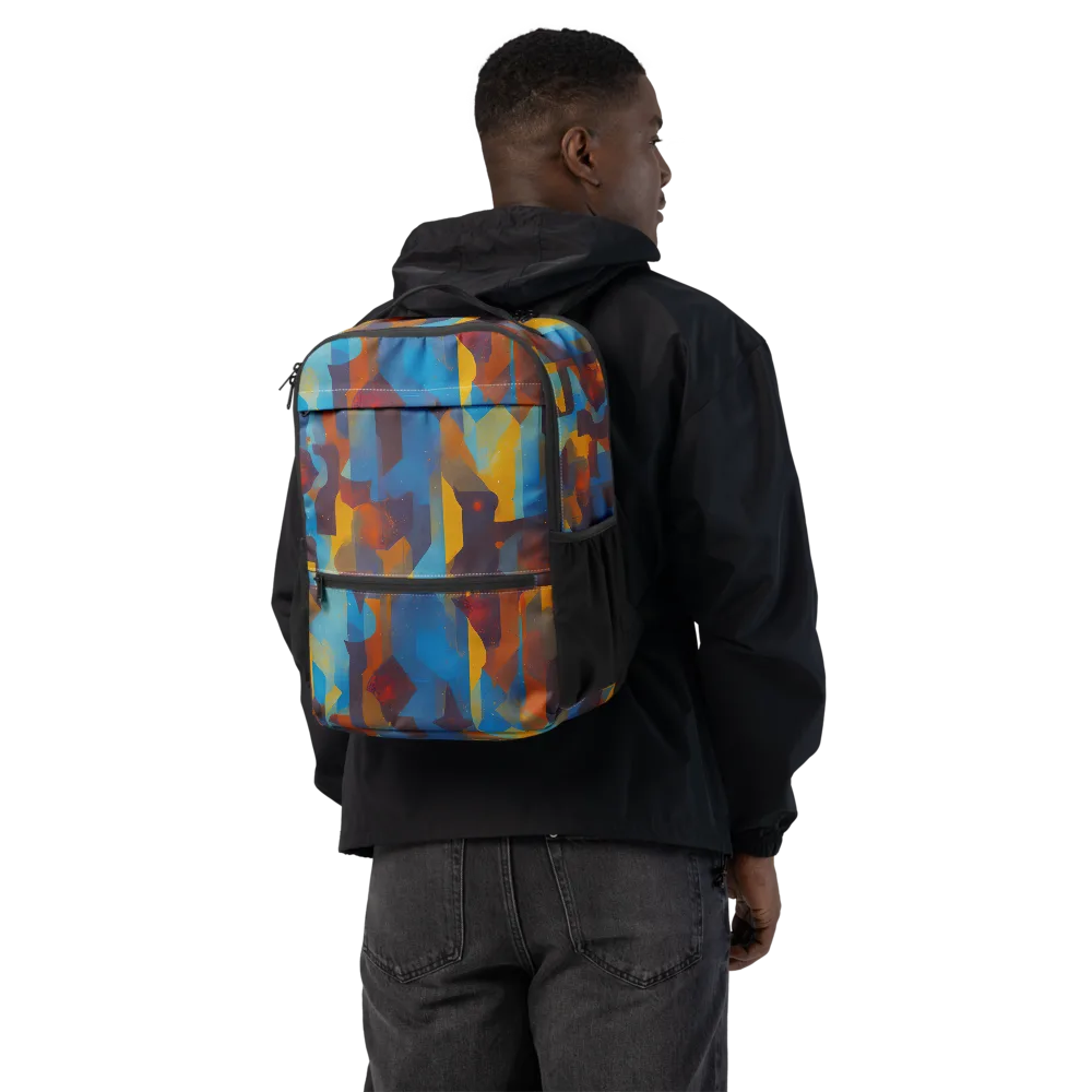 Cubist Dusk on Utility Backpack — Back