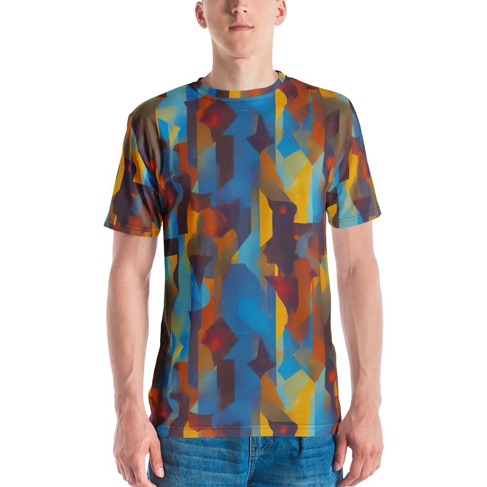 Cubist Dusk on Men's Crew Neck T-Shirt — Front