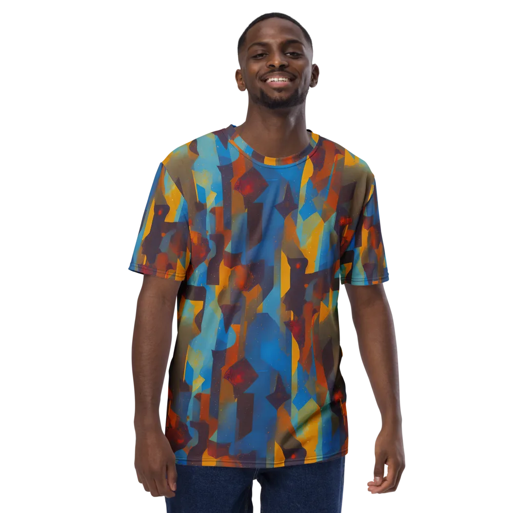 Cubist Dusk on Men's Crew Neck T-Shirt — Front