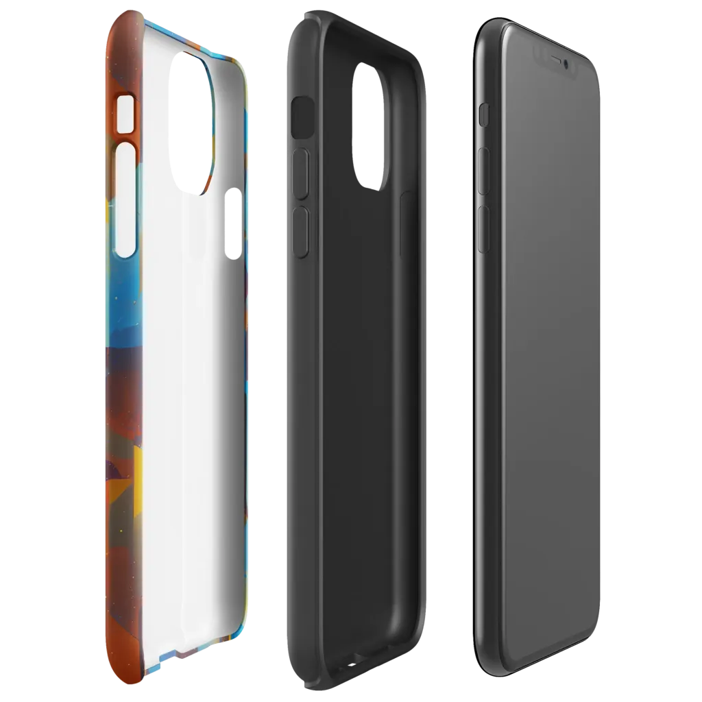 Cubist Dusk on Tough Case for iPhone® — Right