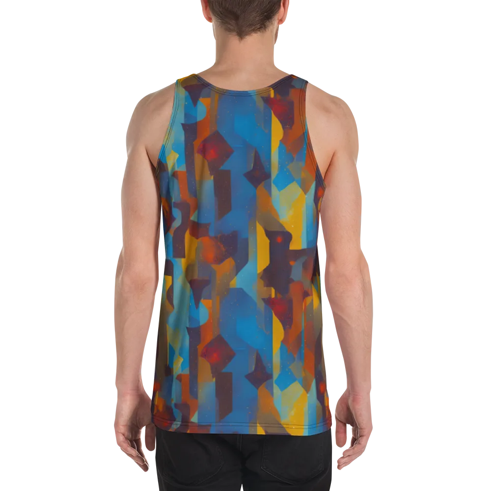 Cubist Dusk on Men's Tank Top — Back