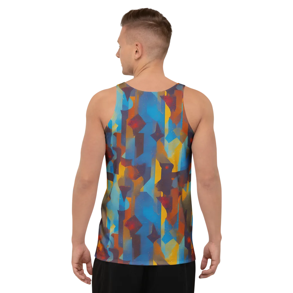 Cubist Dusk on Men's Tank Top — Back